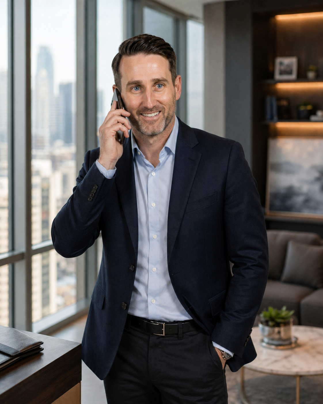 Sandy MacKay on the phone ready to help clients